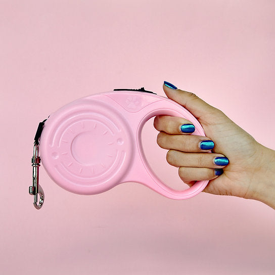 Intrekbare hondenriem | Roze