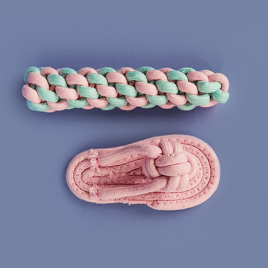 Cotton Rope Dog Toys Set | Pink