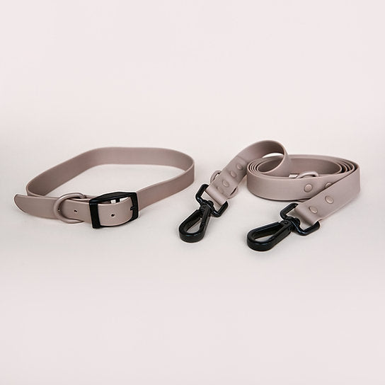 Waterproof Leash with Collar | Beige | Large
