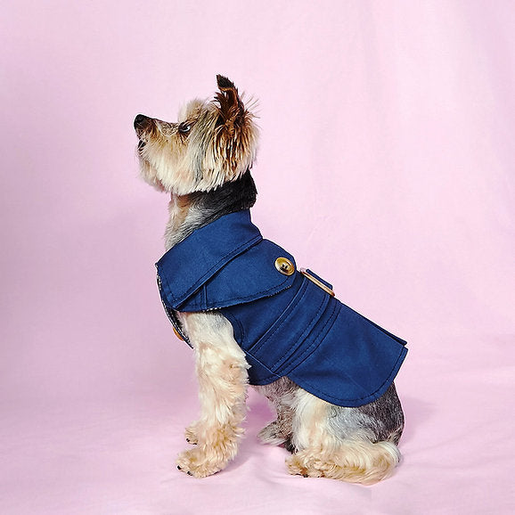 British Style Dog Coat | Blue