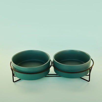 Ceramic Dog Bowls | Green