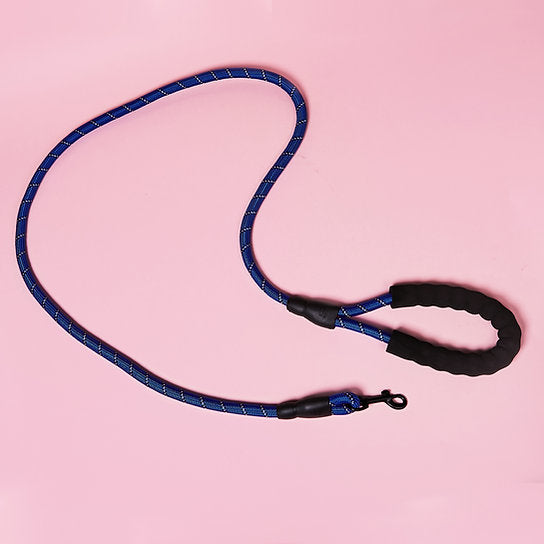 Reflective Nylon Dog Leash | Dark Blue