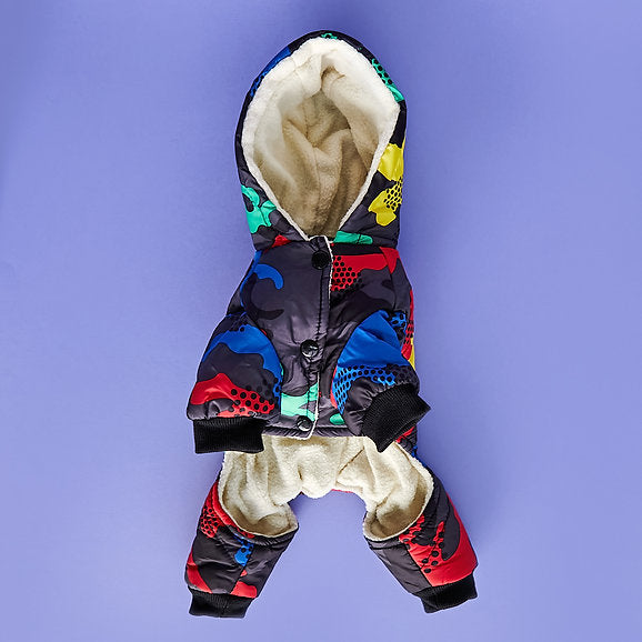 Winter Dog Jumpsuit | Purple Camo