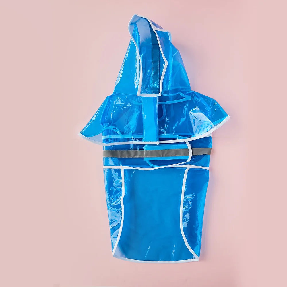 Clear Big Dog Raincoat | Blue