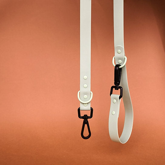 Waterproof Leash with Collar | Pastel Grey | Large