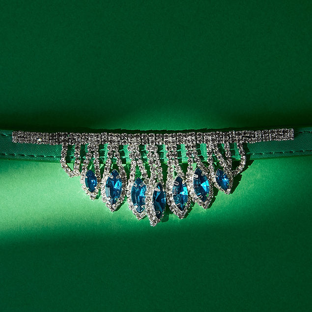 Luxurious Leather Dog Collar | Green