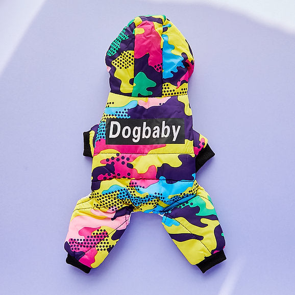 Winter Dog Jumpsuit | Purple Camo