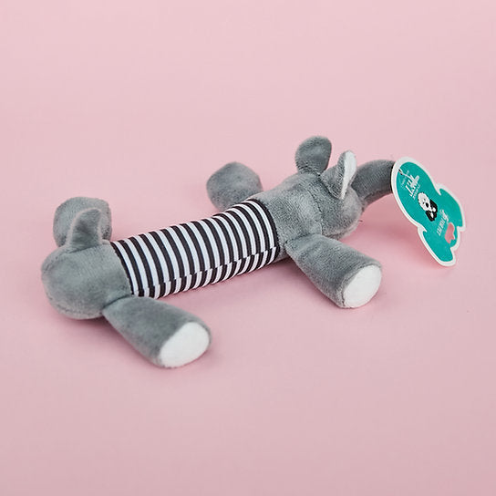 Squeaky Elephant Dog Toy | Grey
