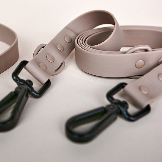 Waterproof Leash with Collar | Beige | Large