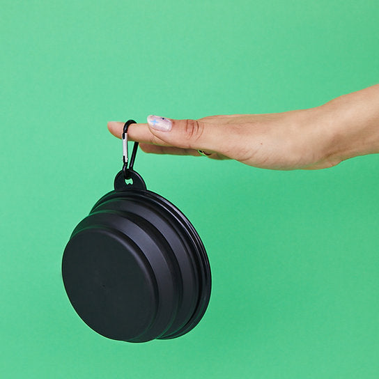 Pop-Out Dog Food Bowl | Black