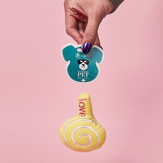 Pluche snoep honden speelgoed | Geel