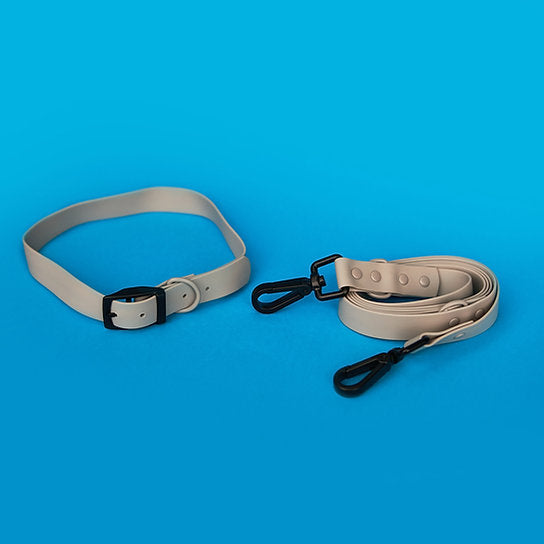 Waterdichte riem met halsband | Grijs | Medium & Large