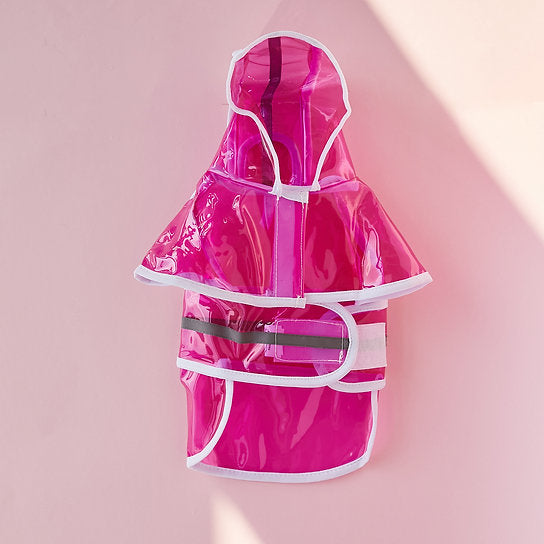 Clear Small Dog Raincoat | Pink