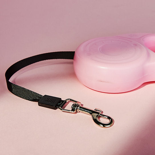 Intrekbare hondenriem | Roze