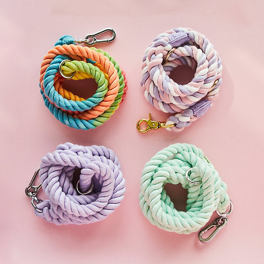 Twisted Rope Dog Leash | Rainbow