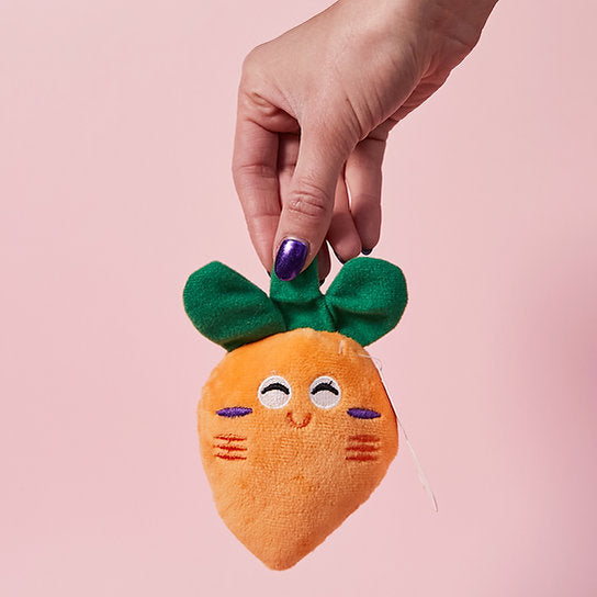 Plush Carrot Dog Toy | Orange
