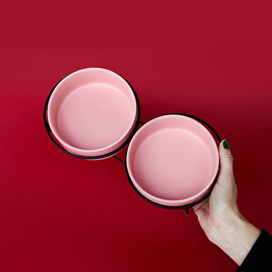 Keramische Hondenvoerbakken | Roze