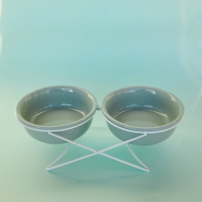 Ceramic Dog Bowls | Light Green