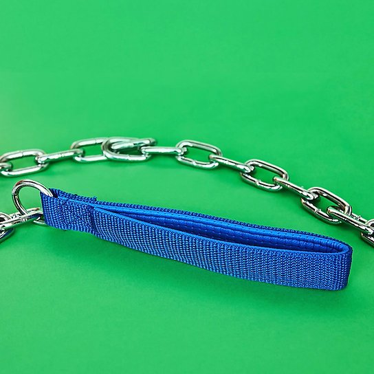 Kettingriem met halsband | Blauw