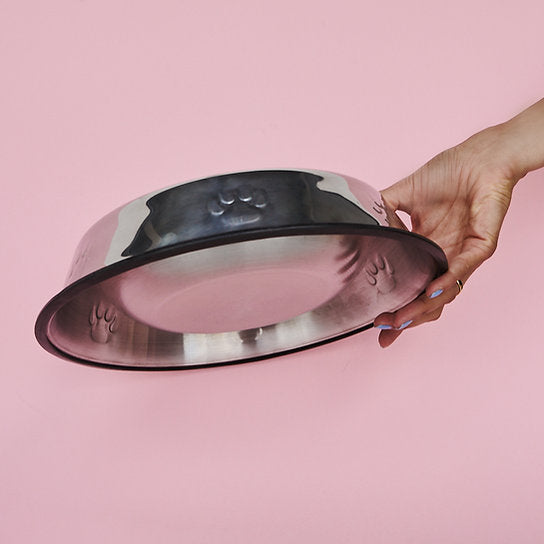 Painted Non-Slippery Bowl | Silver Shine
