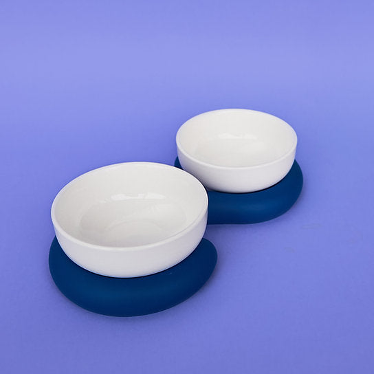 Postmodern Europees design keramische kommen | Wit & Blauw
