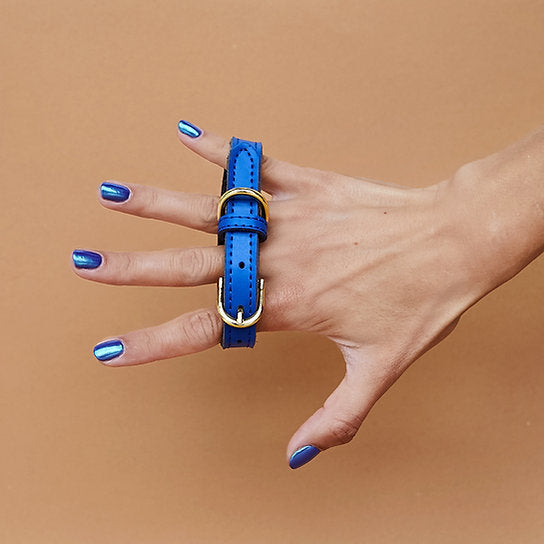 Leren Hondenhalsband | Donkerblauw