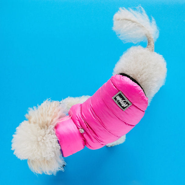 Omkeerbaar Puffer Dog Vest | Roze & Paars