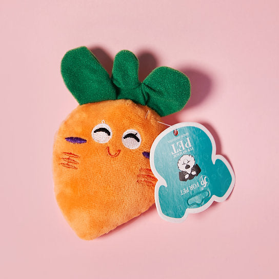 Plush Carrot Dog Toy | Orange