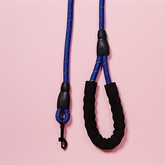 Reflective Nylon Dog Leash | Dark Blue