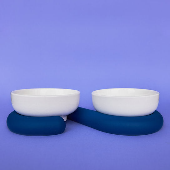 Postmodern Europees design keramische kommen | Wit & Blauw