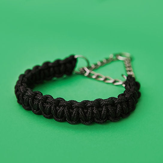 Twisted Leash with Martingale Collar | Black