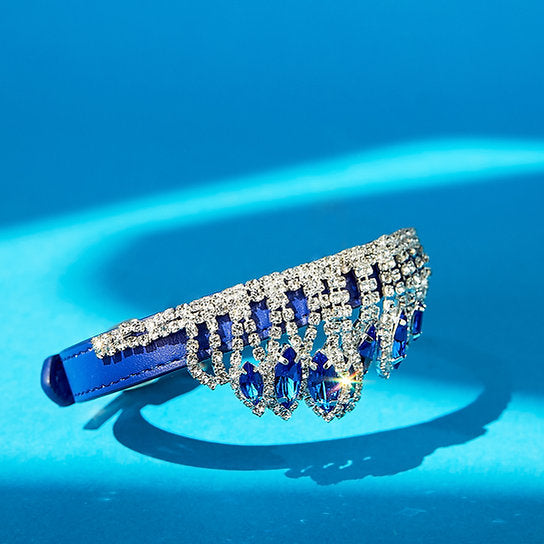 Luxe leren hondenhalsband | Blauw