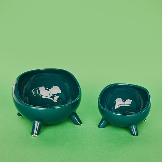 Bubble Ceramic Bowl | Deep Green