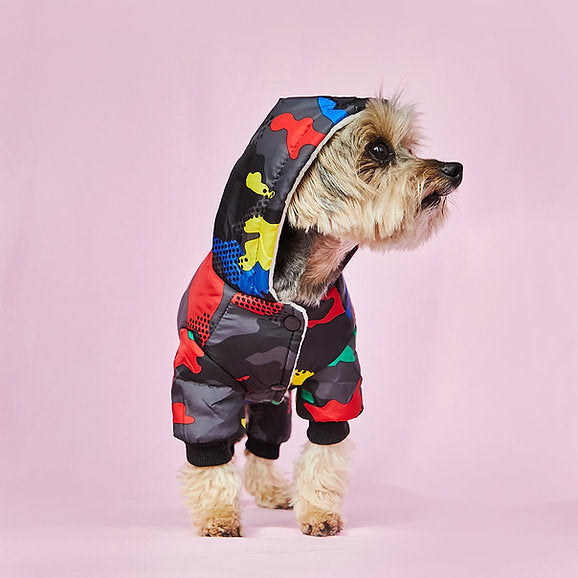 Winter Dog Jumpsuit | Purple Camo