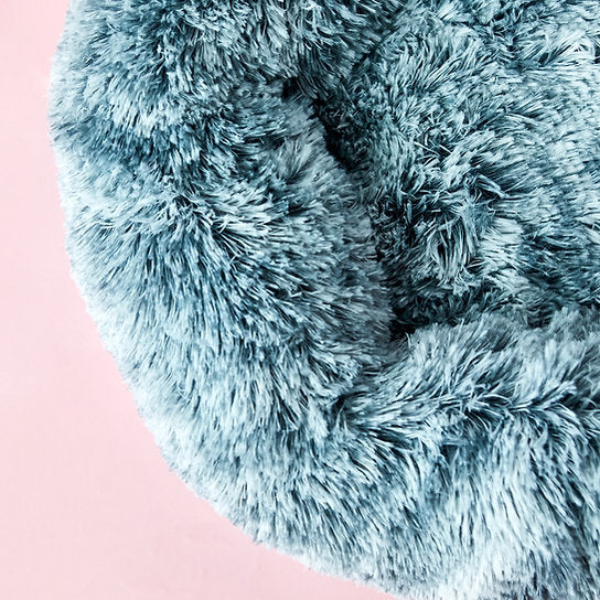 Pluche Donut Hondenbed | Ombre Grijs | 50 cm