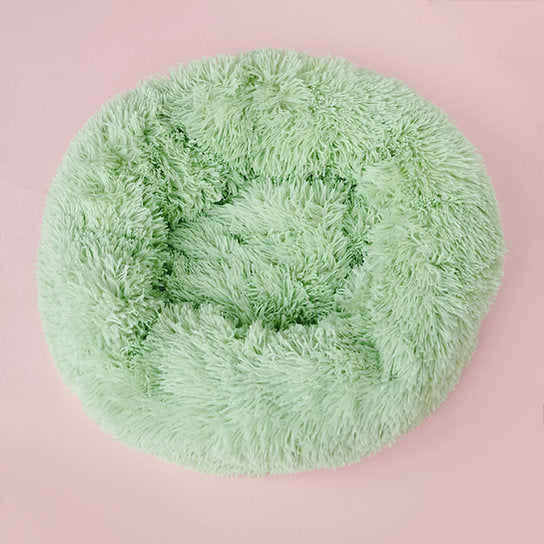 Plush Donut Dog Bed | Green | 60 cm