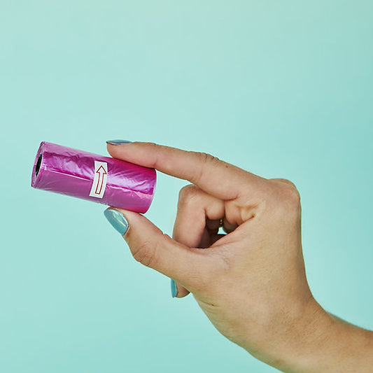 Unscented Dog Poop Bags | Pink