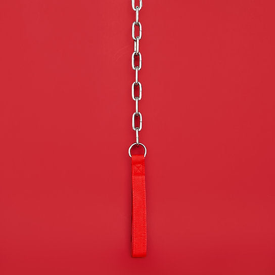 Kettingriem met halsband | Rood