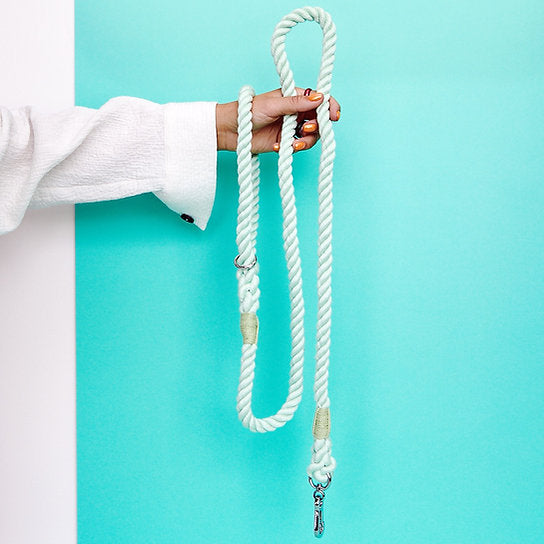 Twisted Rope Dog Leash | Mint Green