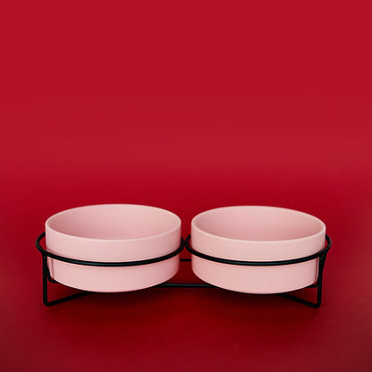 Ceramic Dog Bowls | Pink