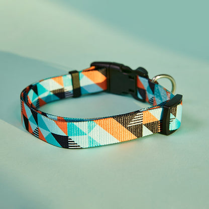 Patterned Dog Leash and Collar Set | Light Green