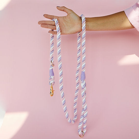 Twisted Rope Dog Leash | Cotton Candy