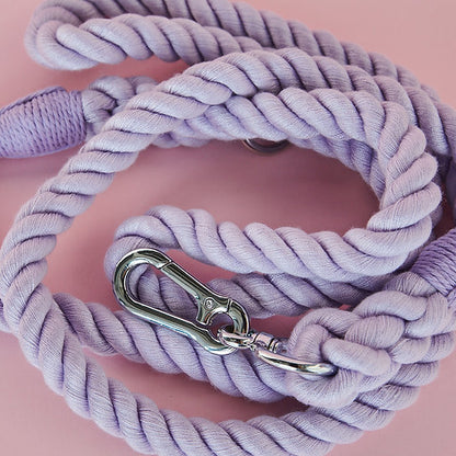 Twisted Rope Dog Leash | Purple