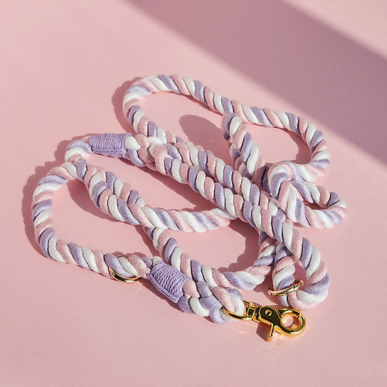 Twisted Rope Dog Leash | Cotton Candy