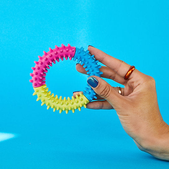 Spiky Colourful Floating Dog Toy | Mutlicolour