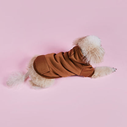Dog Street Style Hoodie | Brown