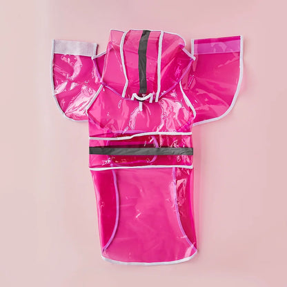 Clear Big Dog Raincoat | Pink