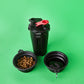 Dual Chamber Dog Bottle Travel Set | Black