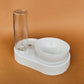 Dog Food Bowl with Bottle | White