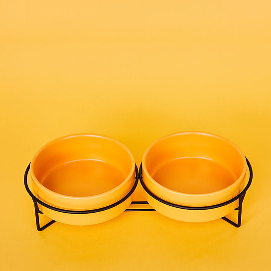 Ceramic Dog Bowls | Yellow